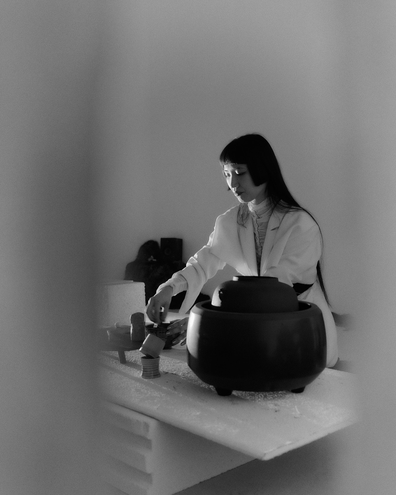 Person preparing tea